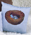 Small Blue Nest Pillow